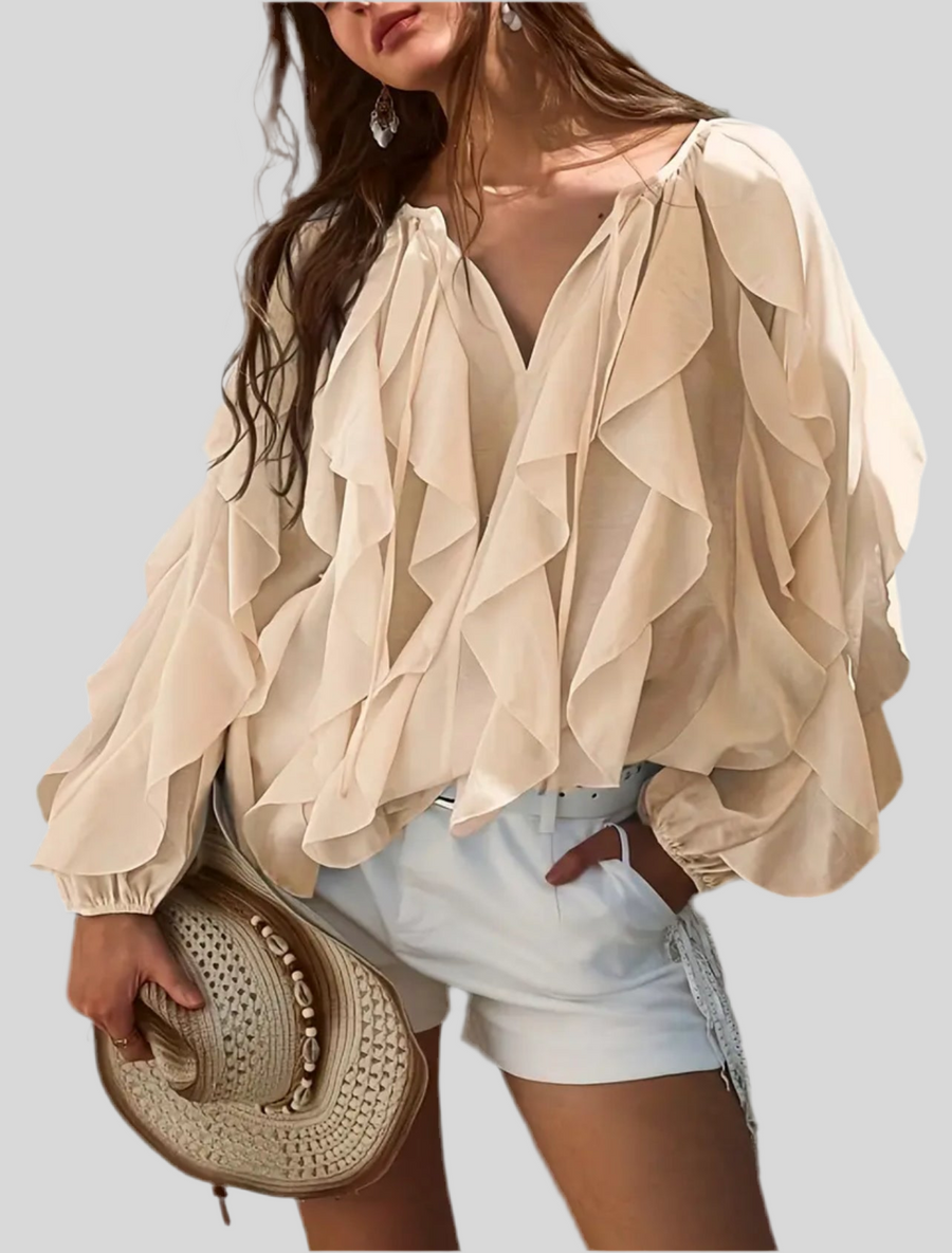 CAMISA AMPLIA CON VOLANTES 4 CLRS