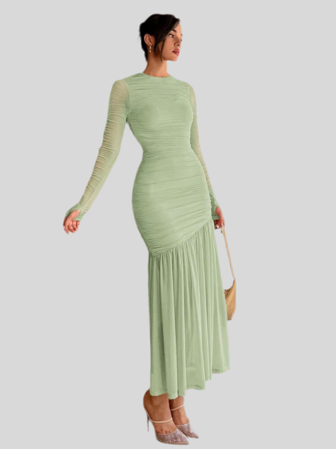 VESTIDO DE TUL DRAPEDO 19 CLRS