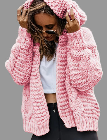 CHAQUETA CROP PUNTO CON CAPUCHA 7 CRS