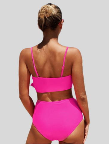 BIKINI DE BRAGUITA ALTA CON FLORES 3 CLRS