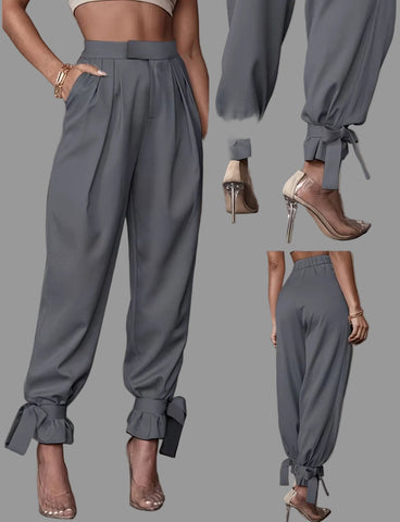 PANTALONES AMPLIOS CON LAZO TOBILLO 3 CLRS