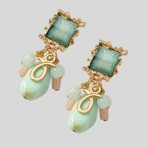 PENDIENTES PIEDRAS COLGANTE MINI 3 CLRS