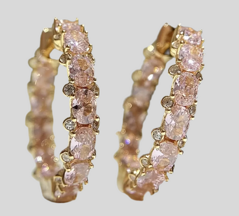 PENDIENTES PEQUEÑO ARO PIEDRAS