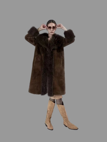 ABRIGO OVER FAUX FUR CON CUELLO ZORRO 2 CLRS