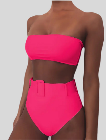 BIKINI BANDEAU BRAGA ALTA CON CINTURÓN