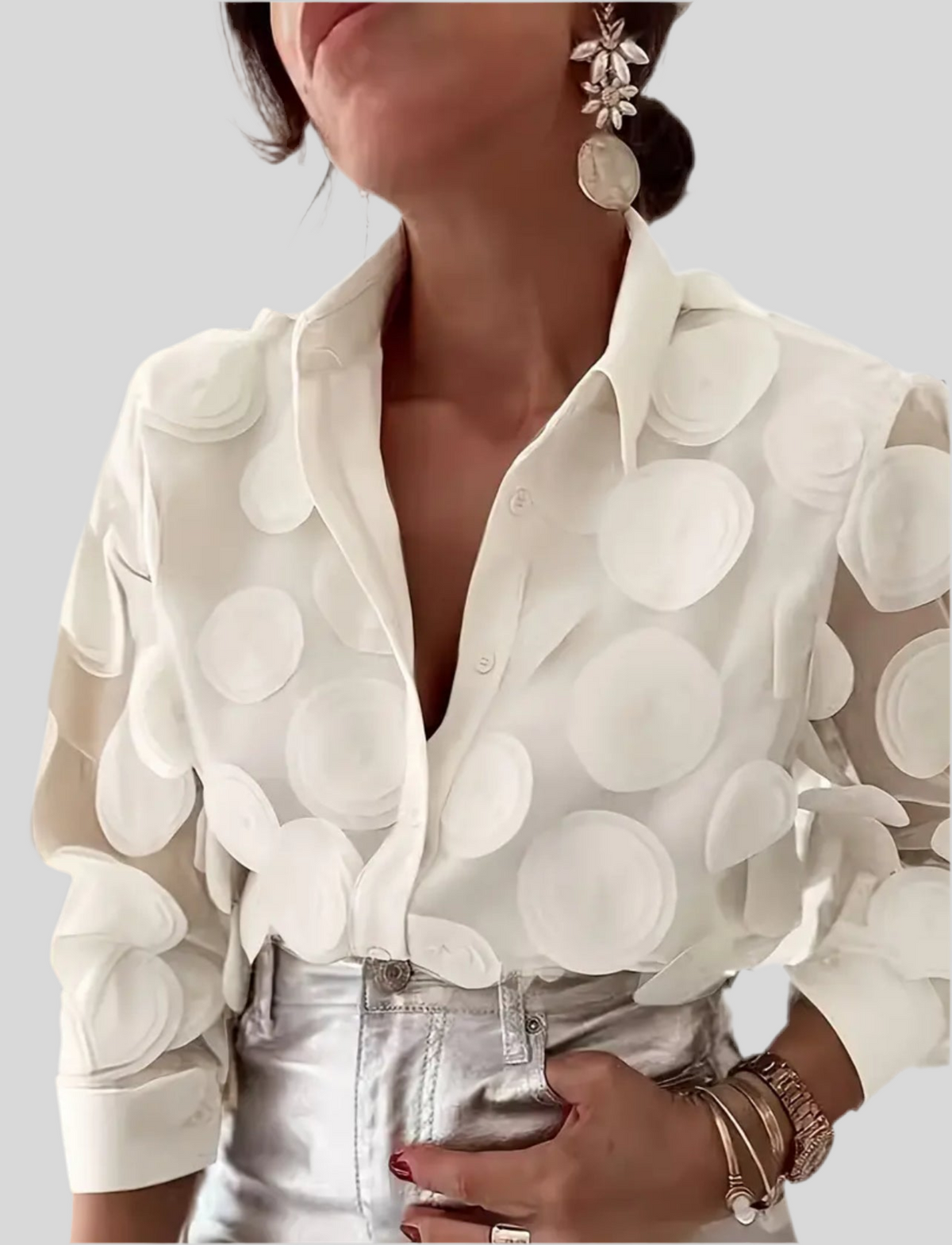 CAMISA DE ORGANZA CÍRCULOS 6 CLRS