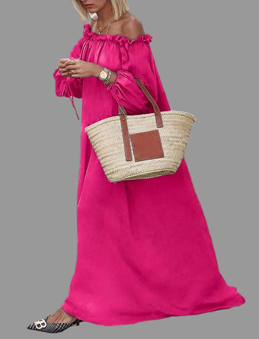 VESTIDO AMPLIO ESCOTE MEJICANO 7 CLRS