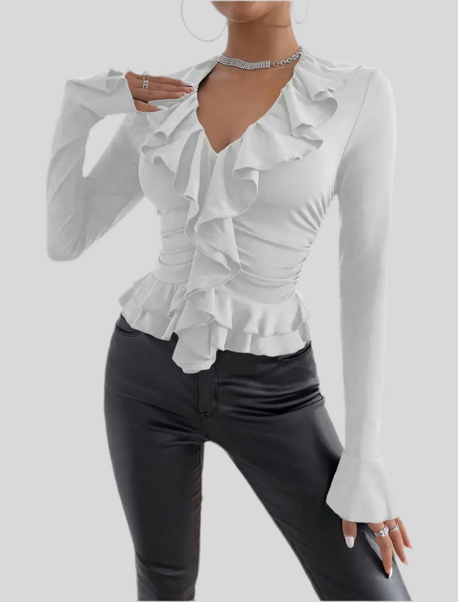 CAMISETA ELÁSTICA CON VOLANTES 3 CLRS