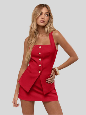 EXECUTIVE MINISKIRT AND VEST SET