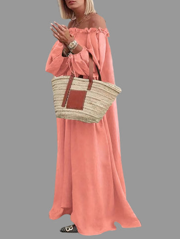 VESTIDO AMPLIO ESCOTE MEJICANO 7 CLRS