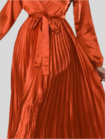 VESTIDO CRUZADO PLISADO 8 CLRS