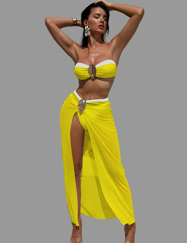 BIKINI CON PAREO LARGO 2 CLRS