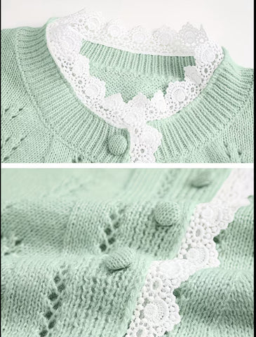 CHAQUETAS DE PUNTO CON BORDE PUNTILLA 5 CLRS