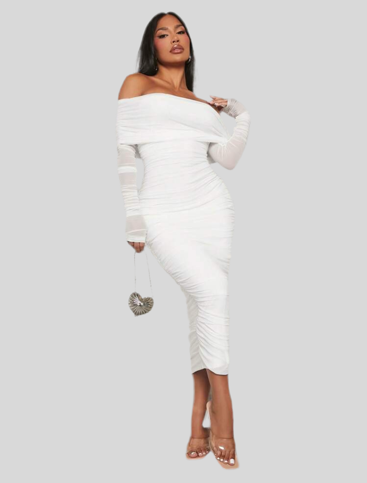 VESTIDO ELÁSTICO DRAPEADO 12 CLRS