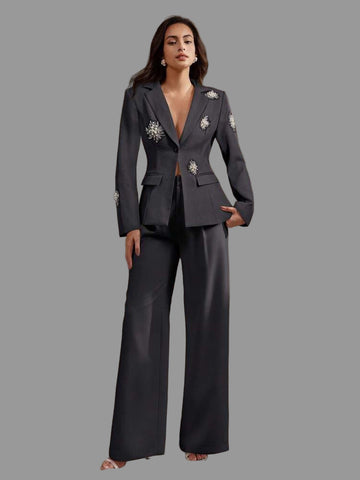 TRAJE DE CHAQUETA CON APLICACIONES DE CRISTAL 4 CLRS