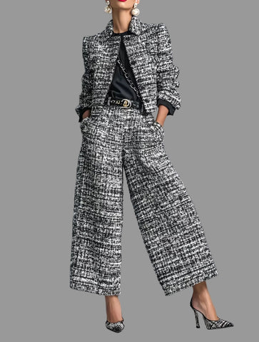 CONJUNTO DE TWEED CON PANT CAPRI