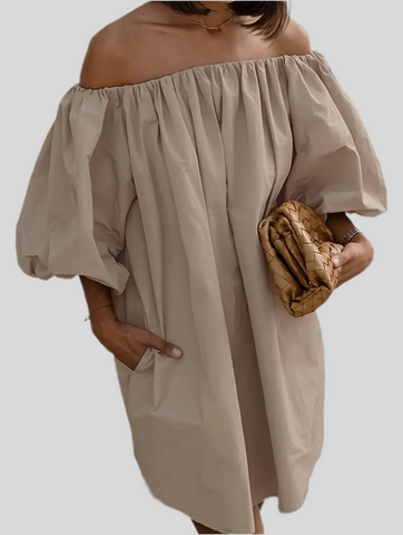 VESTIDO ABULLANADO OPEN SHOULDERS