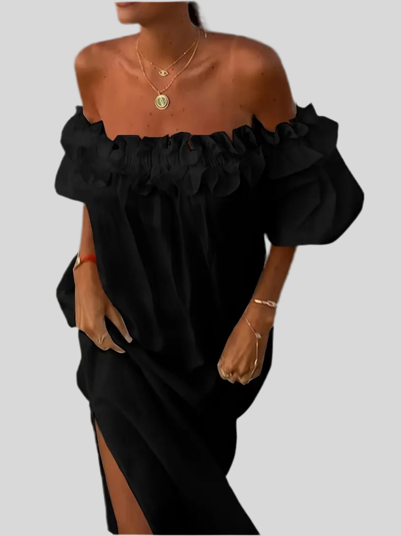VESTIDO VERANO OPEN SHOULDERS 6 CLRS