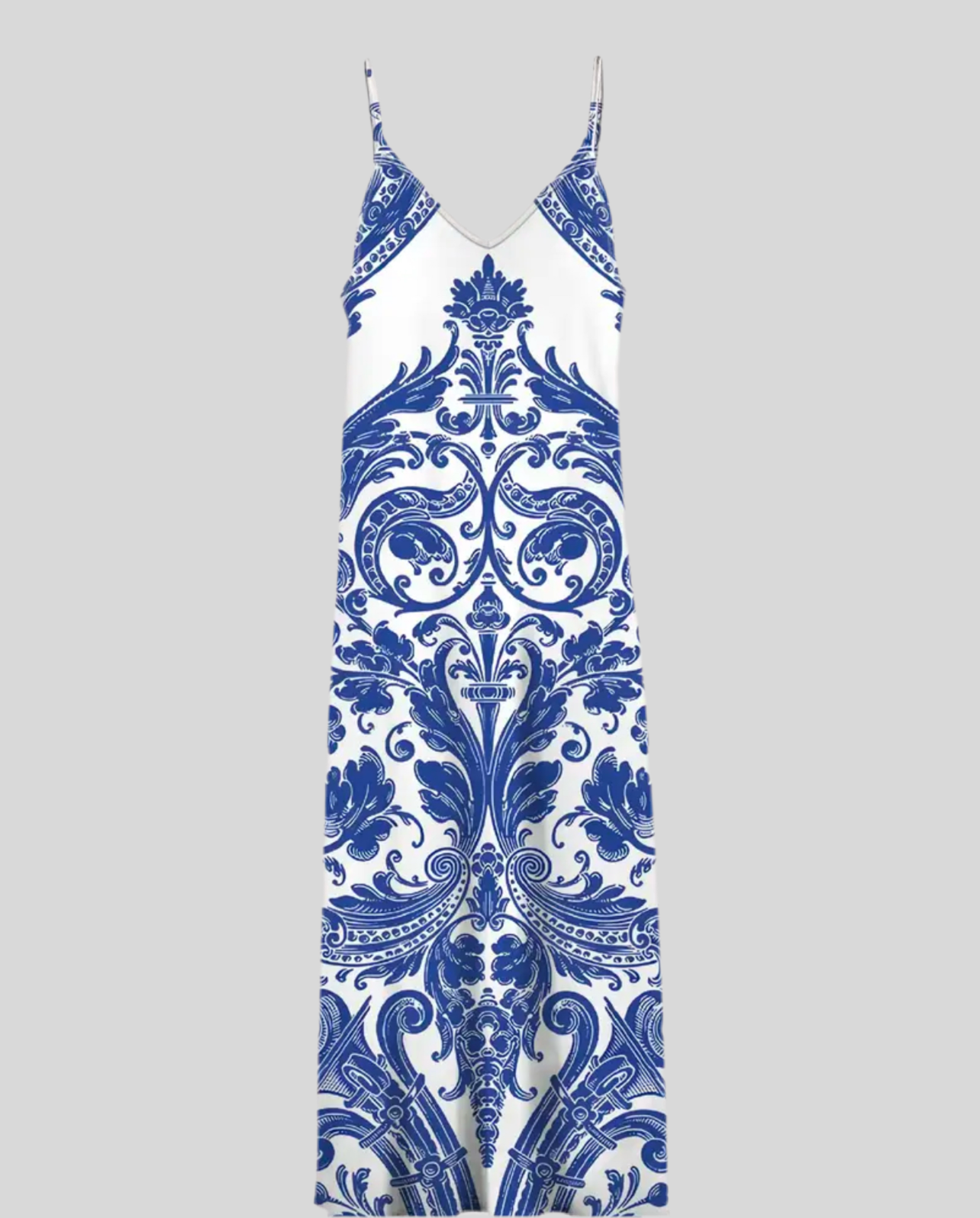 VESTIDO ESTAMPADO LARGO DE LYCRA