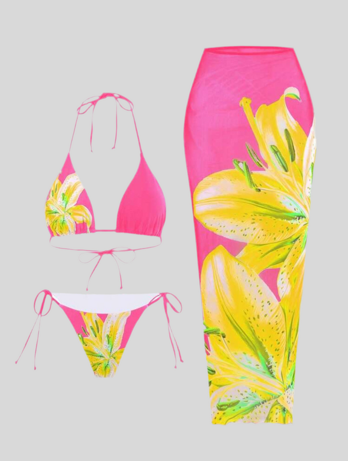 CONJUNTO DE BIKINI Y FALDA NET 16 CLRS