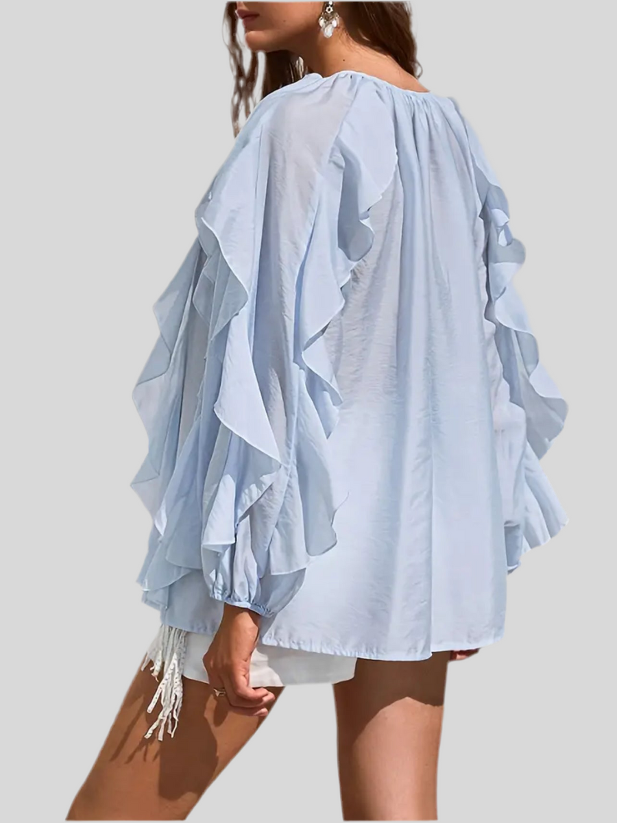 CAMISA AMPLIA CON VOLANTES 4 CLRS