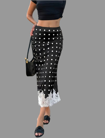 FALDA SIRENA LENCERA LUNARES 2 CLRS