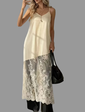 VESTIDO LENCERO CON TRANSPARENCIA