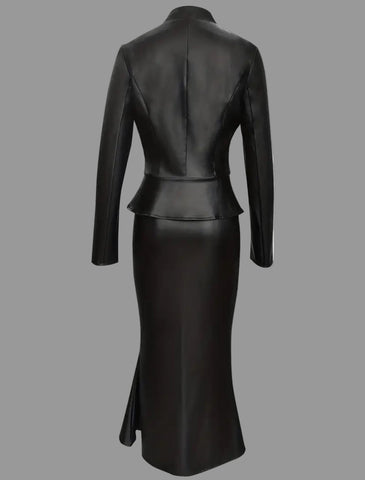 CONJUNTO CAZADORA CON FALDA SIRENA