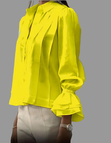 CAMISA TABLEADA CON PUÑOS FRUNCIDOS 8 CLRS