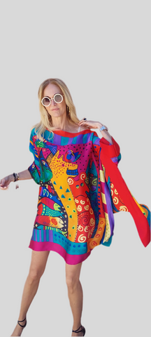 Conjunto ALMA de kaftan y kimono de seda EDICIÓN LIMITADA
