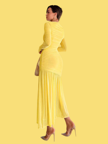VESTIDO DE TUL DRAPEDO 19 CLRS