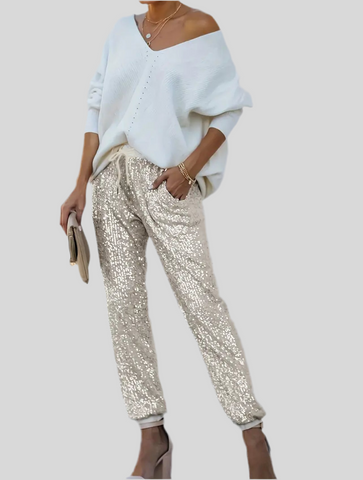 PANTALÓN LENTEJUELAS TOBILLO 6 CLRS