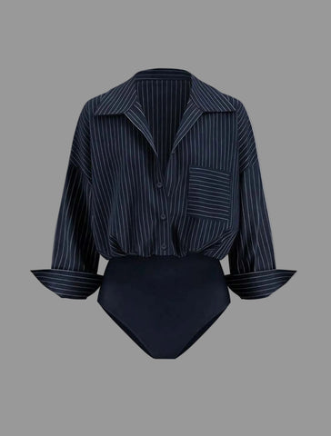 CAMISA BODY DE RAYAS TEJIDO COMBI 4 CLRS