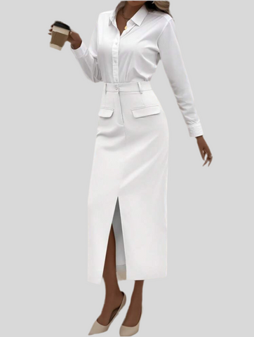 STRAIGHT EXECUTIVE SKIRT 4 CLRS