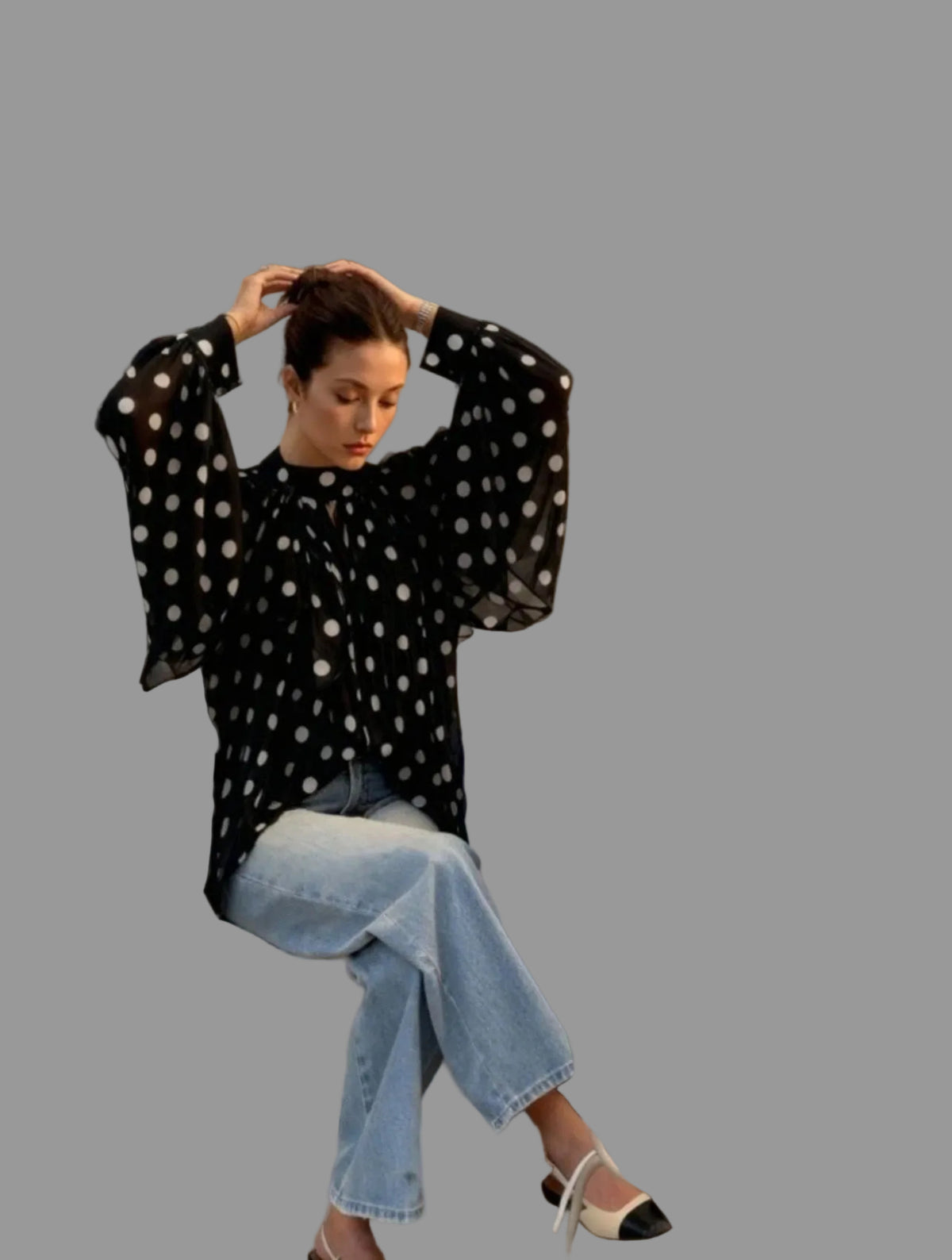 CAMISA LUNARES DE GASA AMPLIAS MANGAS 6 CLRS