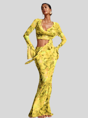 CONJUNTO DE FALDA Y TOP VERANO PLAYA
