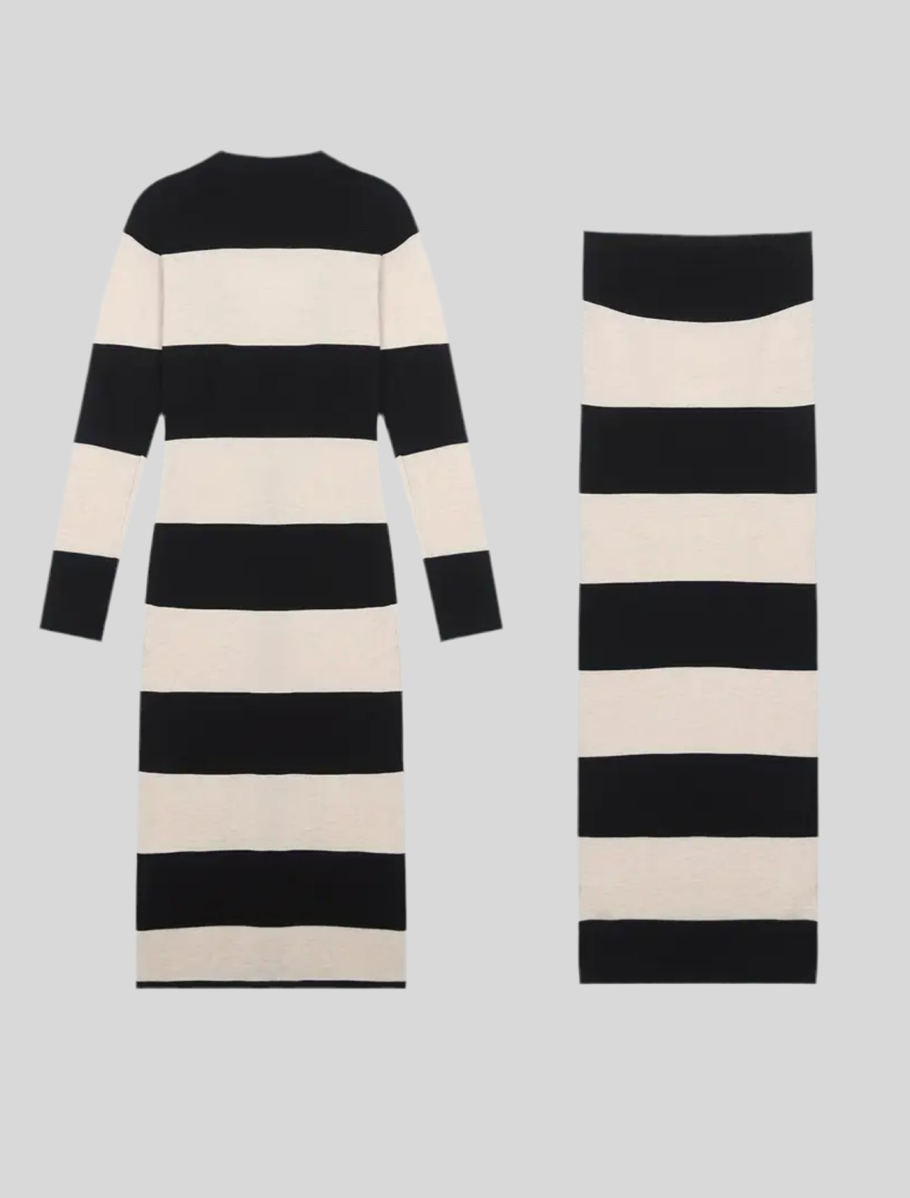CONJUNTO DE VESTIDO LARGO CÁRDIGAN 2 CLRS