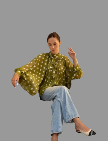 CAMISA LUNARES DE GASA AMPLIAS MANGAS 6 CLRS