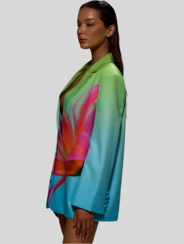 CHAQUETA OVERSIZE ESTAMPADA DEGRADEE