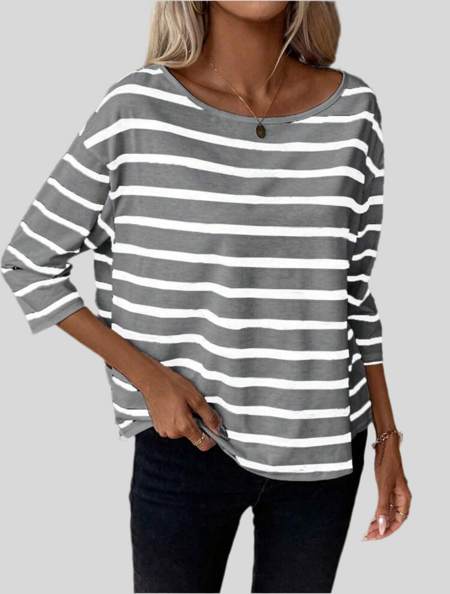 CAMISETA RAYAS M/L AMPLIA 6 CLRS