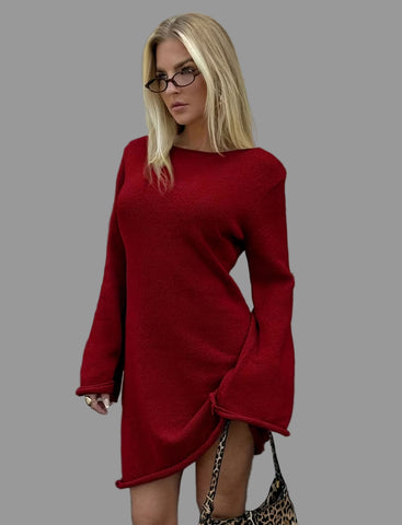 VESTIDO CORTO DE PUNTO A-LINE 3 CLRS