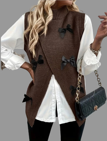 CHALECO DE PUNTO CRUZADO LAZOS 4 CLRS