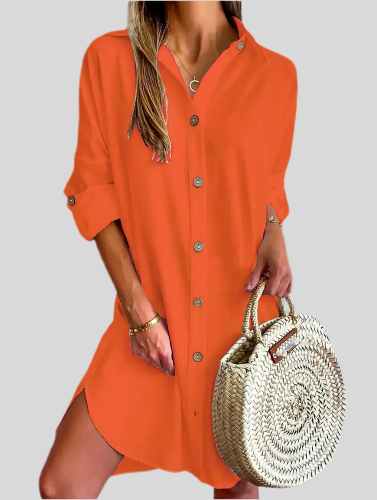 BLUSÓN CAMISERO LARGO 7 CLRS