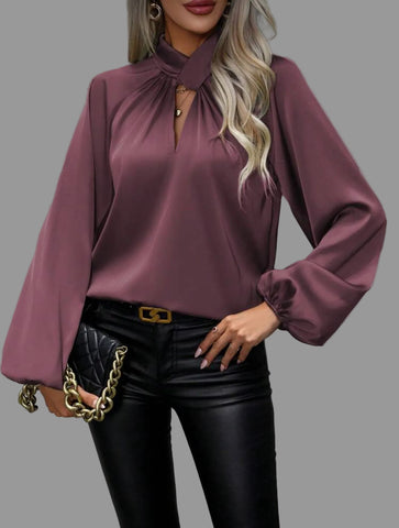 CAMISA DE SATÉN CON NUDO 8 CLRS