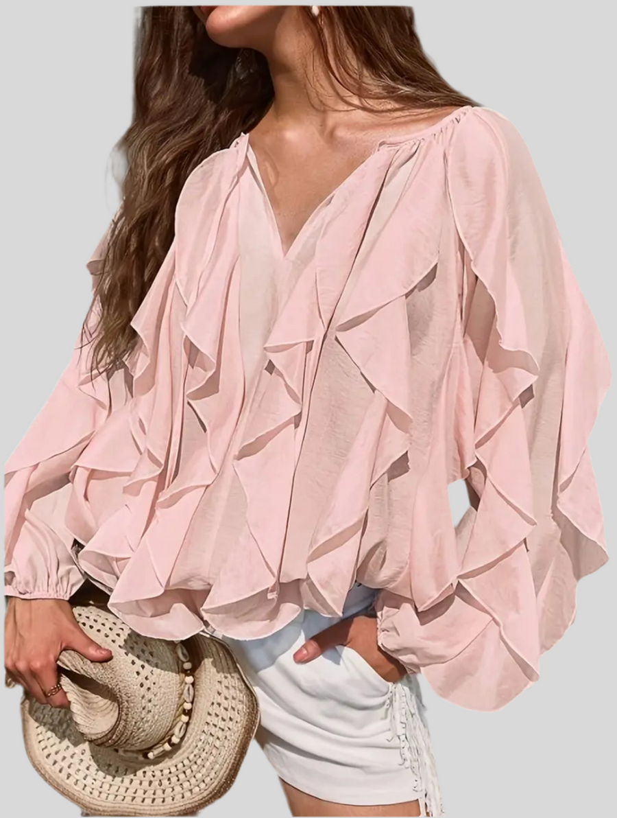 CAMISA AMPLIA CON VOLANTES 4 CLRS