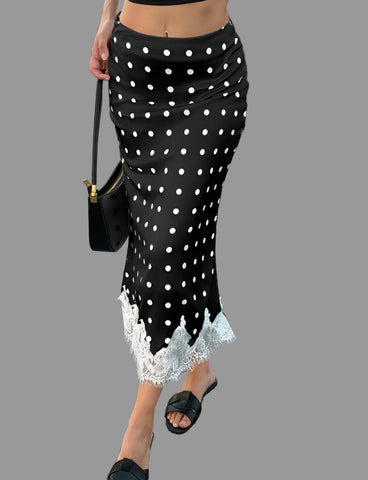 FALDA SIRENA LENCERA LUNARES 2 CLRS