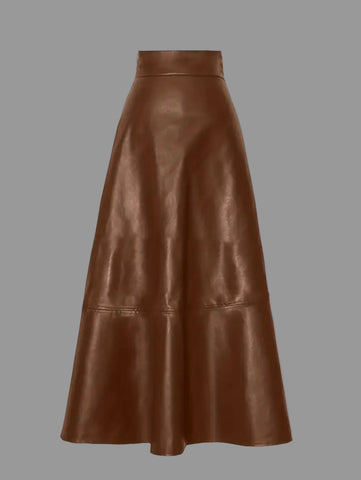 FALDA LARGA DE CUERO ECO 4 CLRS