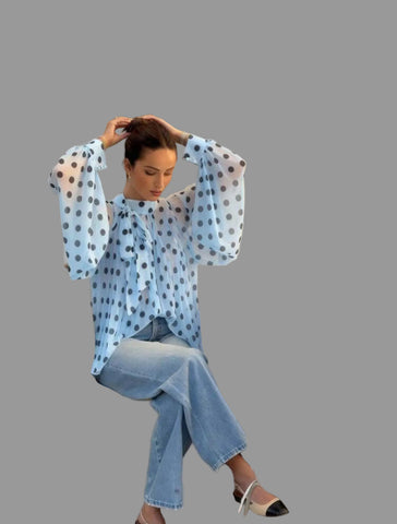 CAMISA LUNARES DE GASA AMPLIAS MANGAS 6 CLRS