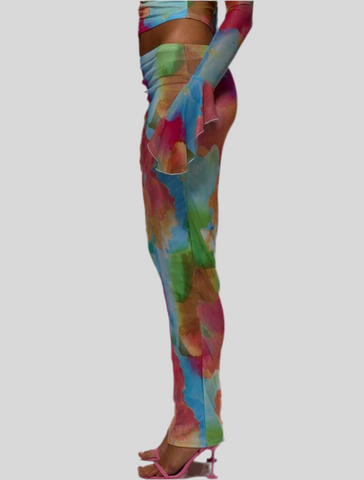 CONJUNTO ELÁSTICO MULTICOLOR FRUNCIDO