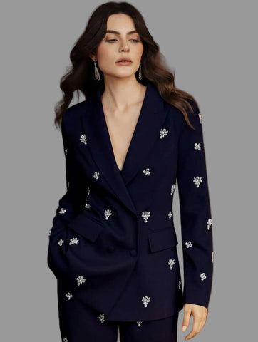 TRAJE DE CHAQUETA CON ADORNO CRISTALES 6 CLRS